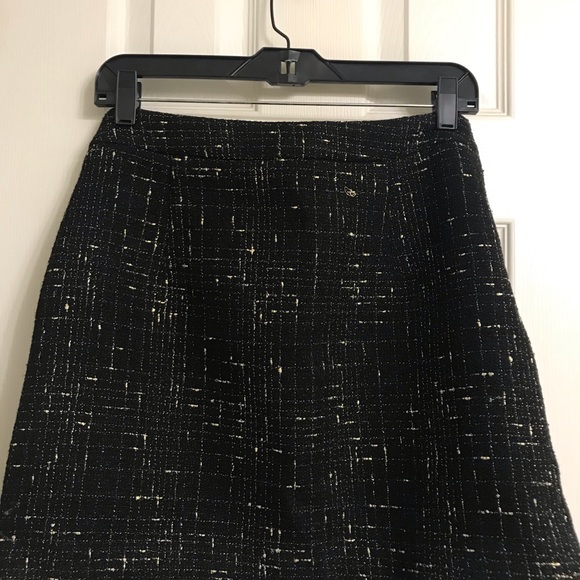 SHEIN Tweed Mini Skirt M - Knee Length black gold - Picture 3 of 10